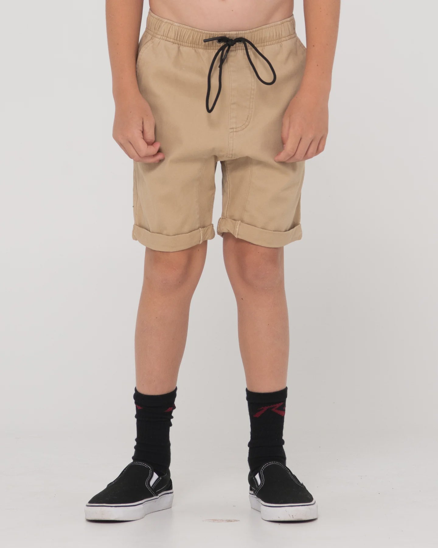 Hooked On Elastic Boys Short - Khaki