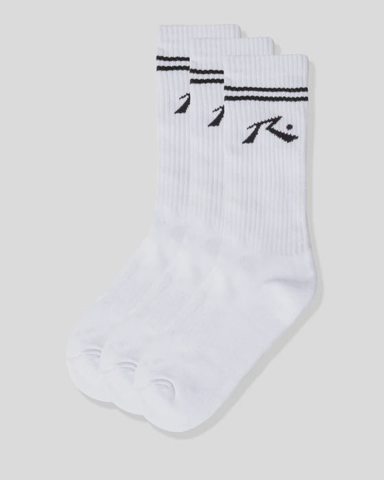 Comp Mid Calf 3PK Socks - White