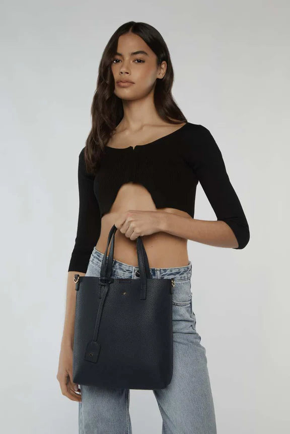 Sage Tote Crossbody Bag - Navy