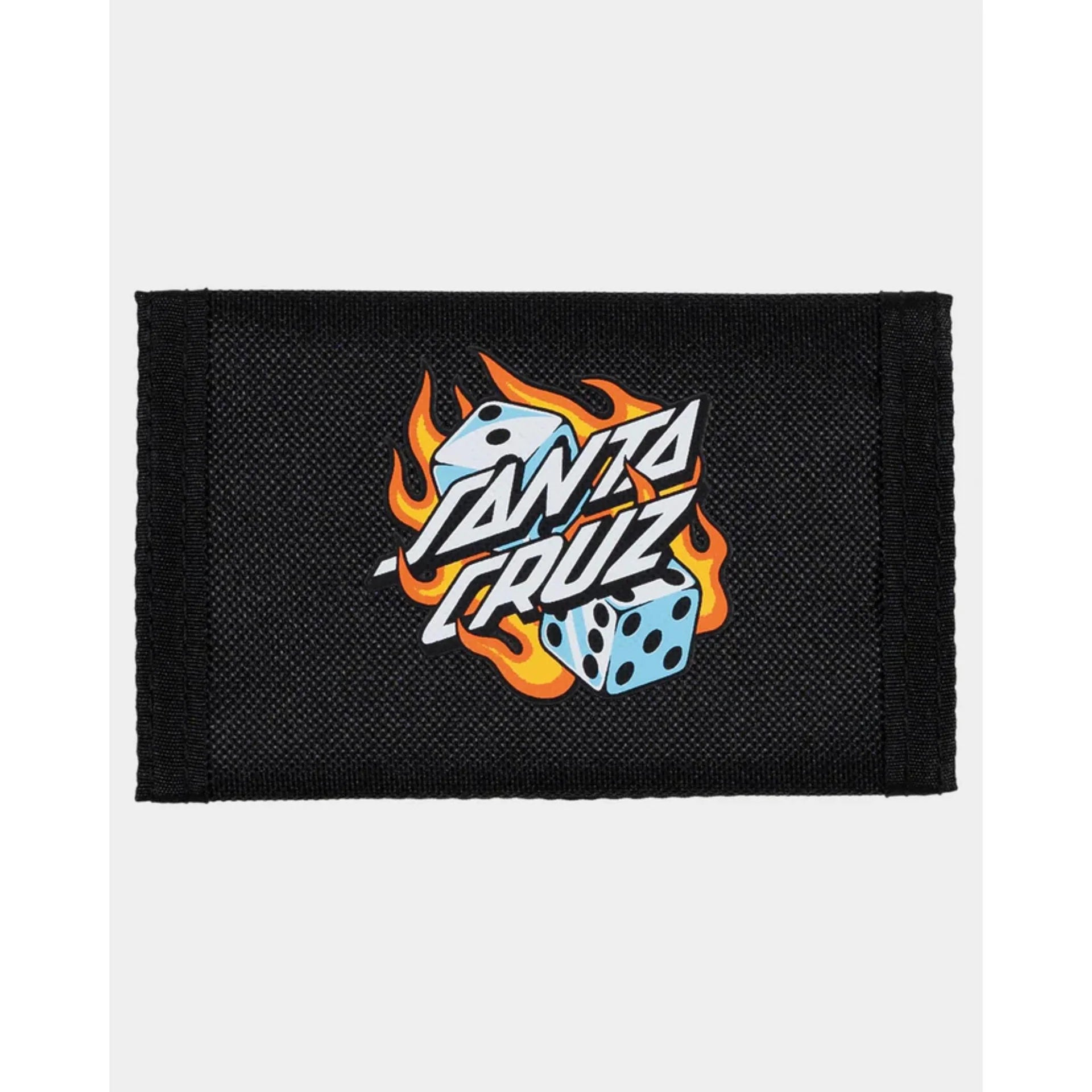 Flaming Dice Velcro Wallet