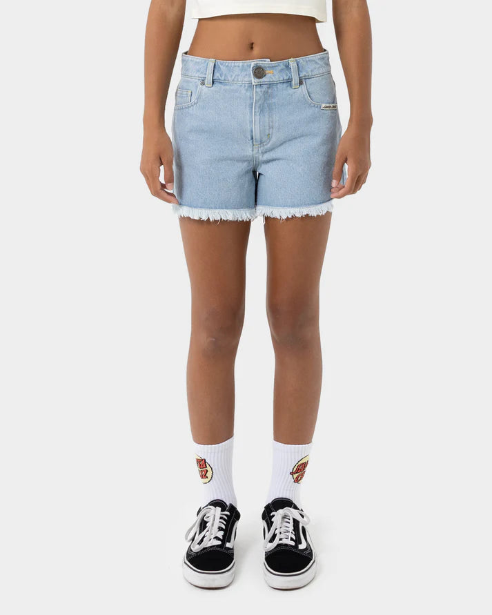 MFG Retro Raw Hem Hean Short - Girls