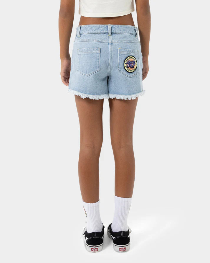 MFG Retro Raw Hem Hean Short - Girls
