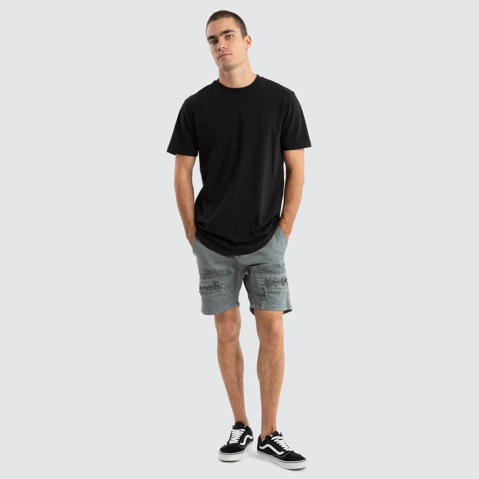 VIPER DENIM SHORT-IRON GATE