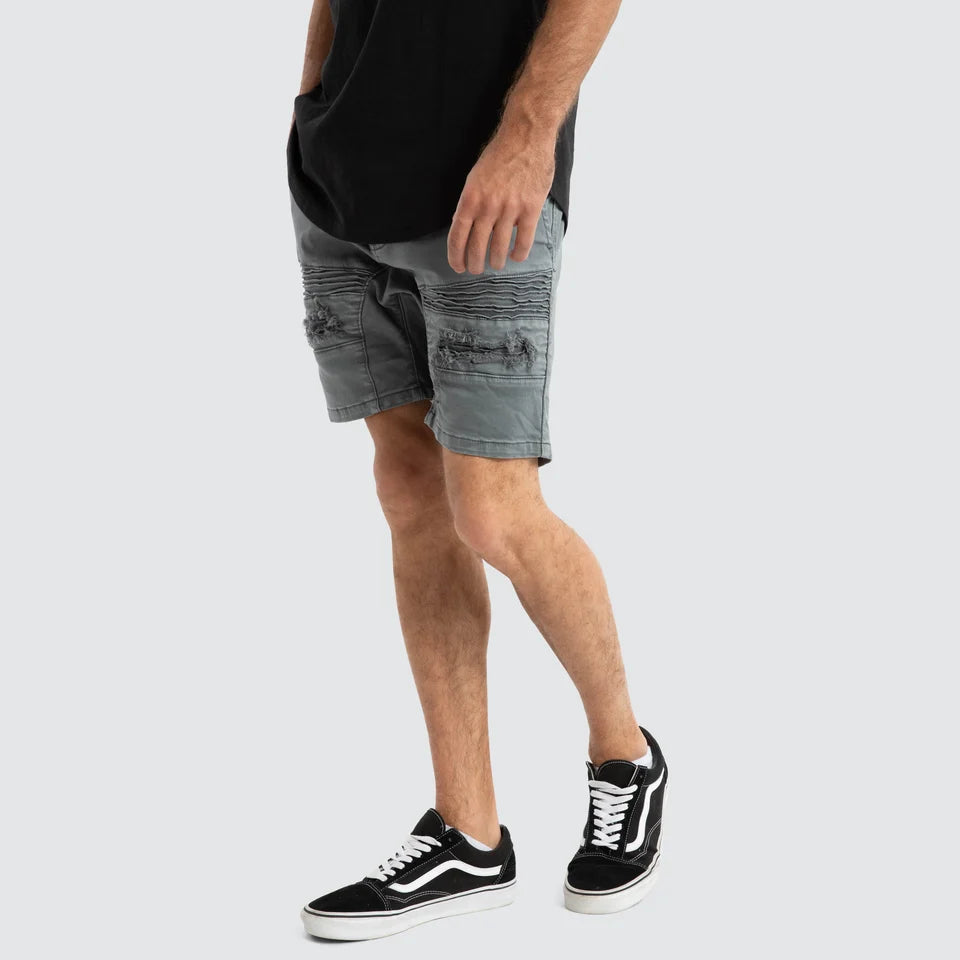 VIPER DENIM SHORT-IRON GATE