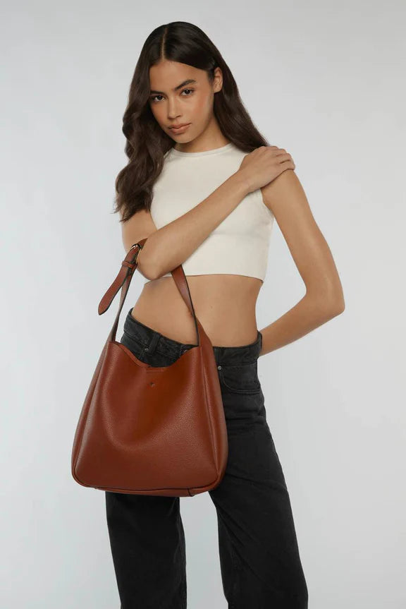 Zozo Medium Bucket Slouch Tote - Tan