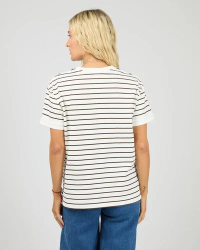 AAE Washed Stripe Tee - Brown