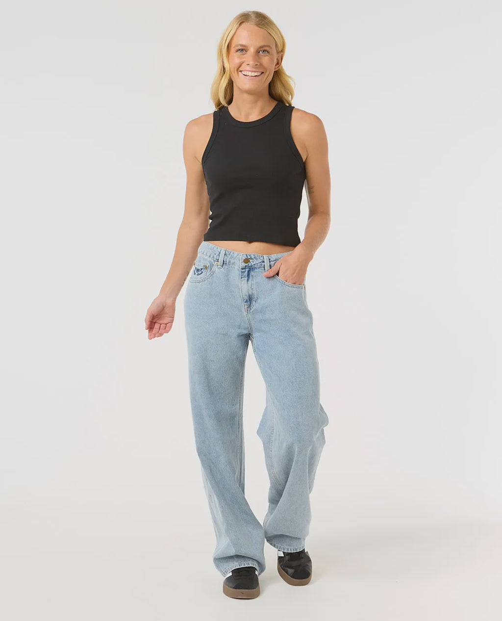 Aggie Relaxed Jeans - Vintage Blue