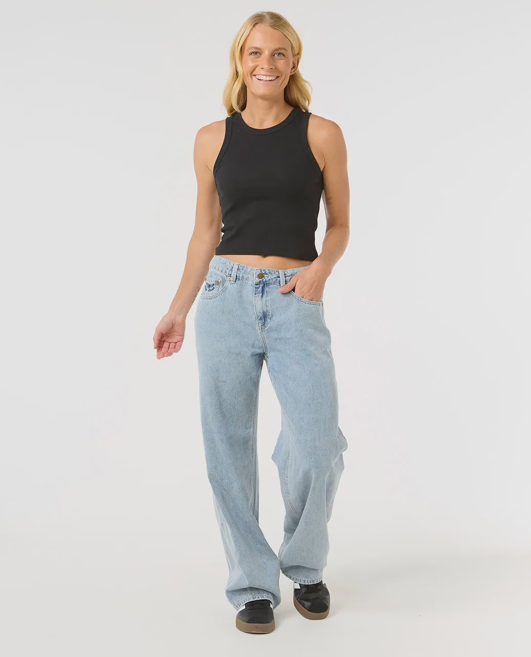 Aggie Relaxed Jeans - Vintage Blue