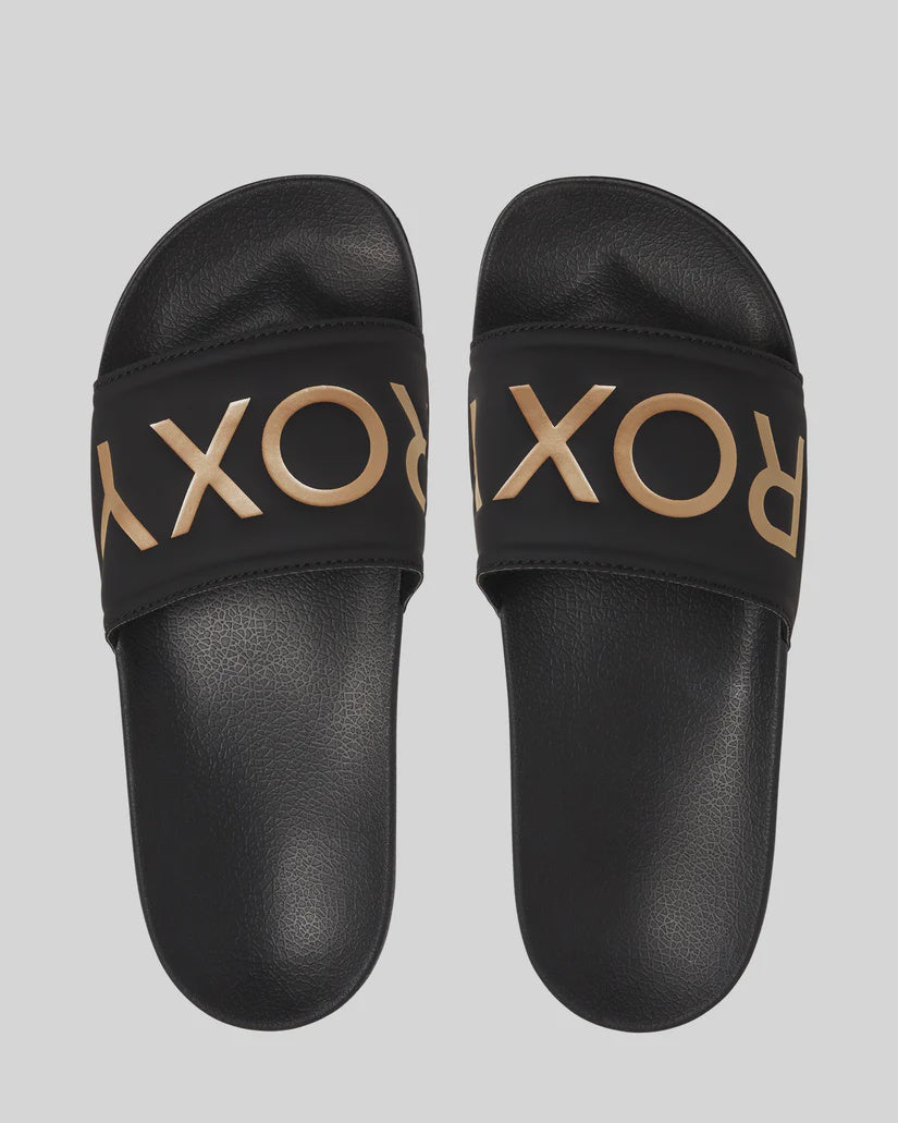 Slippy II Slides - Black/M Gold