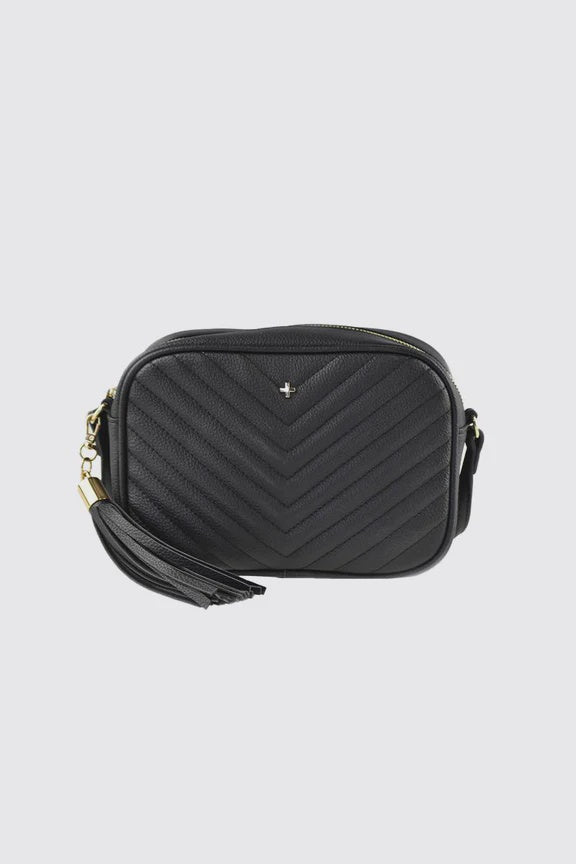 Gracie Crossbody Bag - Black Quilt