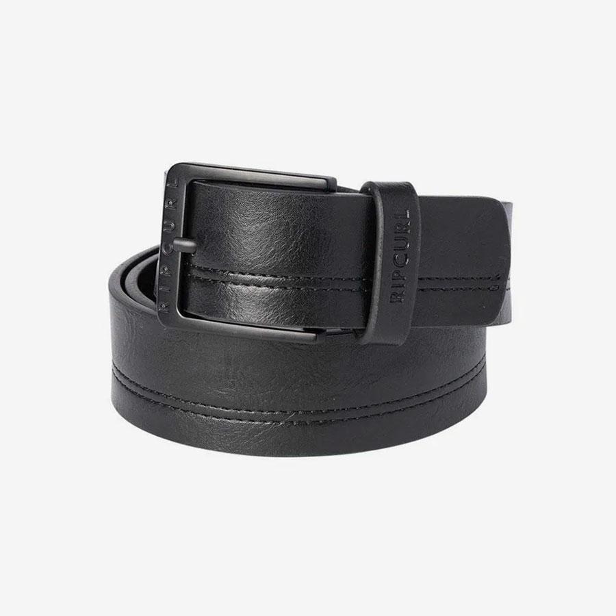 Double Stitch PU Belt - Black