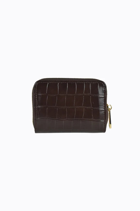 Benjie Zip Wallet - Chocolate