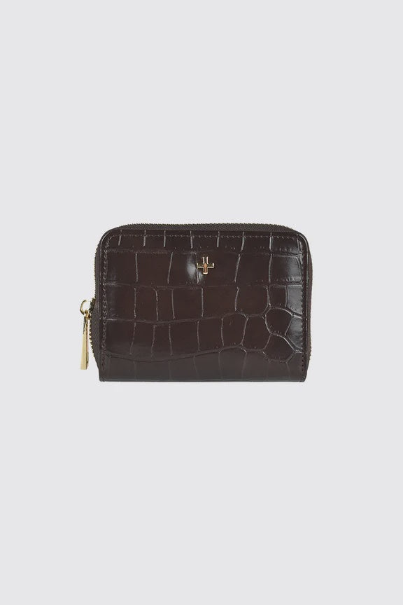 Benjie Zip Wallet - Chocolate