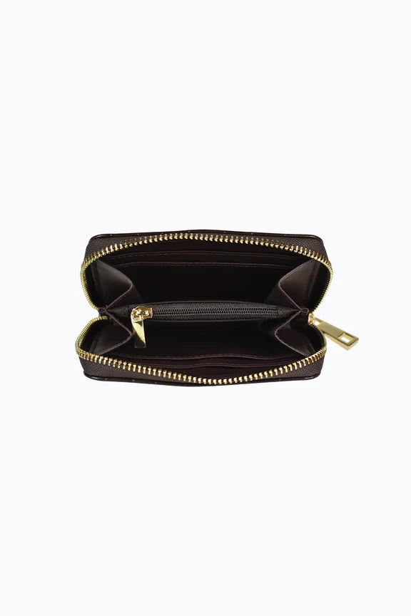 Benjie Zip Wallet - Chocolate
