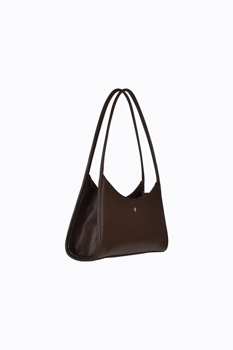 Margy Double Handle Shoulder Bag - Chocolate