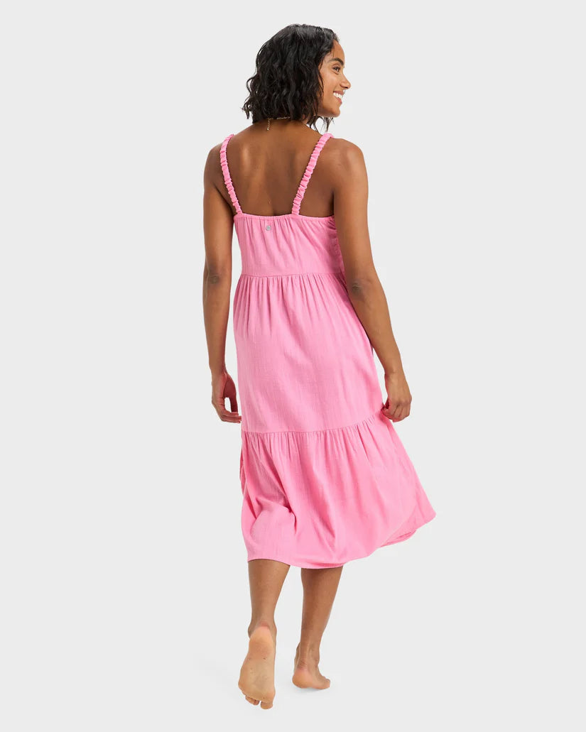 Waiting Line Midi Dress - Pink