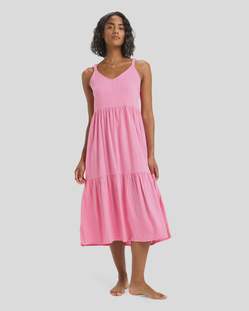 Waiting Line Midi Dress - Pink