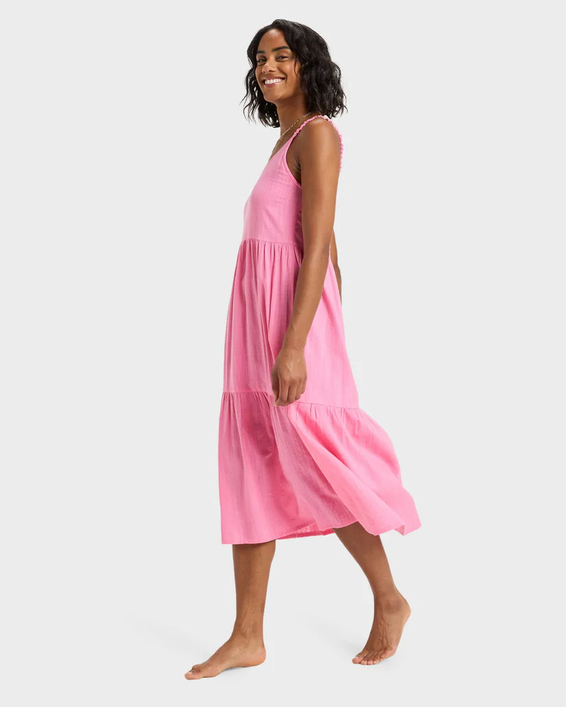 Waiting Line Midi Dress - Pink