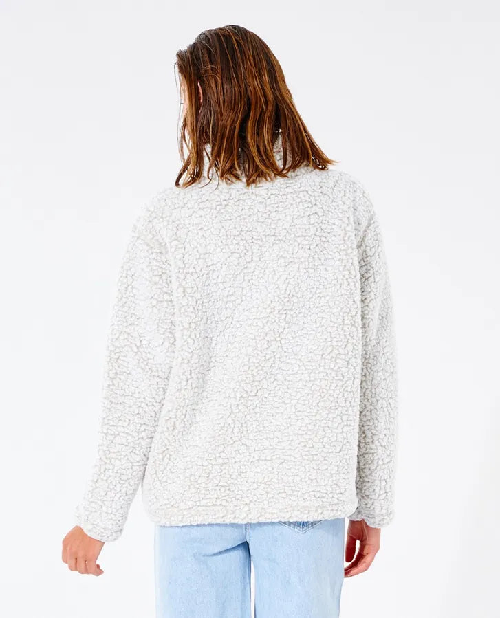 Dark N Stormy 1/4 Zip Crew - Off White
