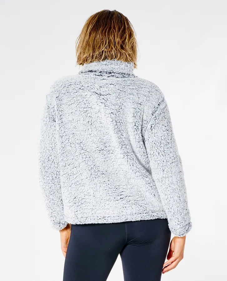 Dark N Stormy 1/4 Zip Crew - Light Grey