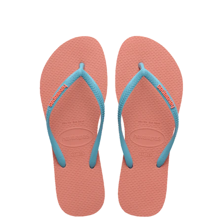 Kids Slim Rubber Logo - Peach Rose