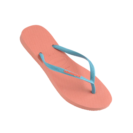 Kids Slim Rubber Logo - Peach Rose
