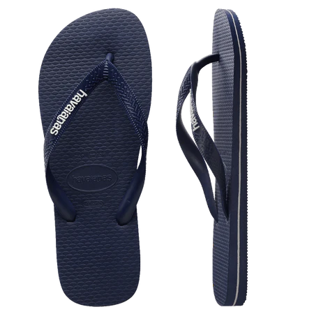 Rubber Logo - Navy/White