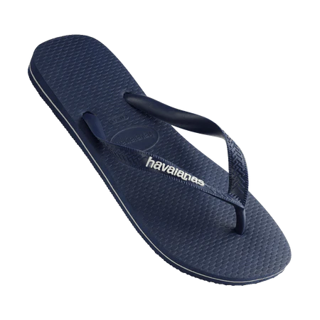 Rubber Logo - Navy/White