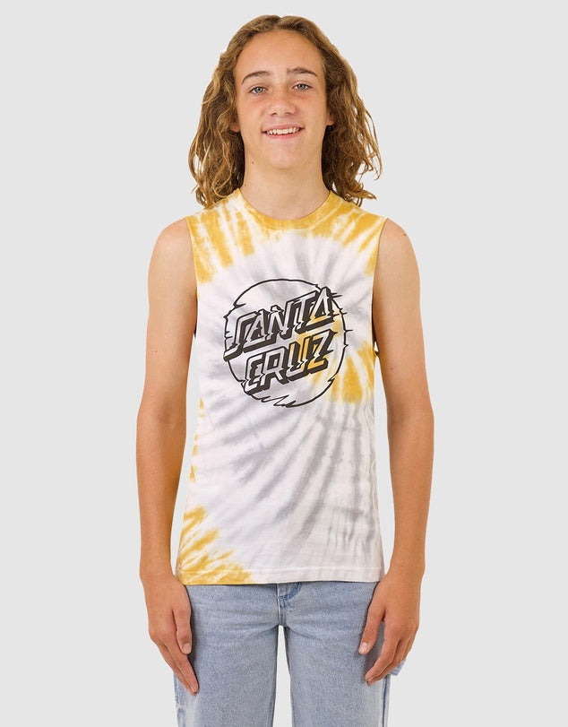 Vivid Dot Mono Front Muscle Tank
