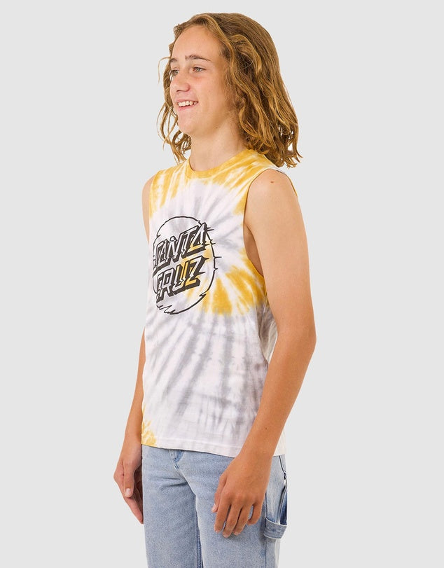 Vivid Dot Mono Front Muscle Tank