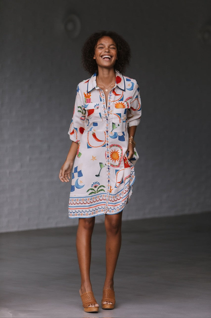 Spicy Margarita Collar Dress