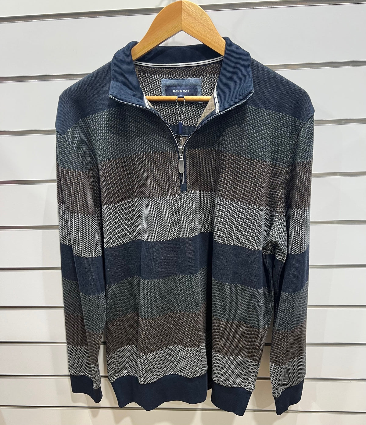 Back Bay 1/2 Zip Stripe Crew - G380105