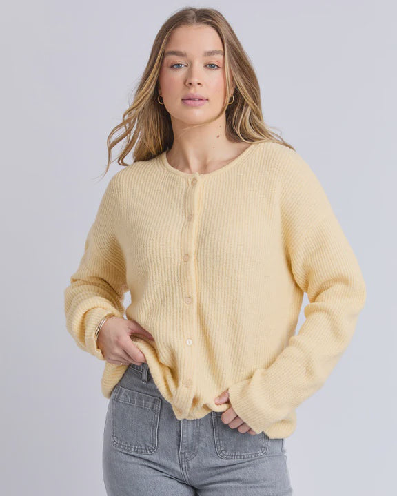 Murphy Knit Cardi - Lemon