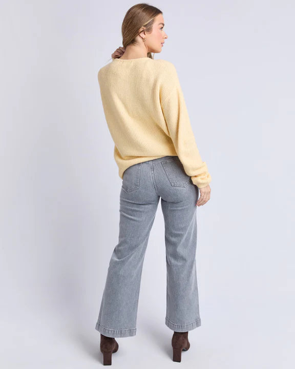 Murphy Knit Cardi - Lemon