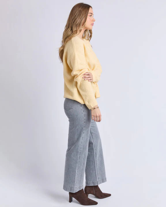 Murphy Knit Cardi - Lemon
