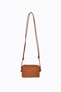 Xena Woven Xbody Handbag - Tan