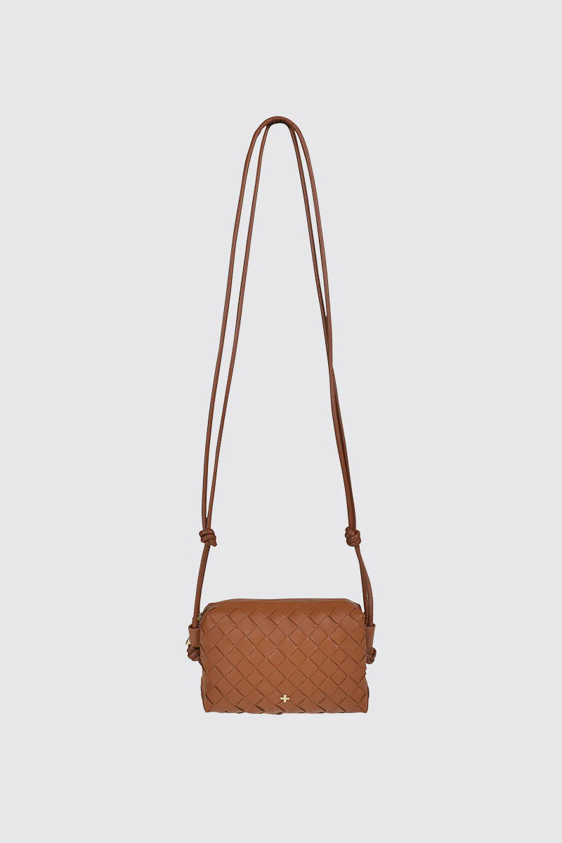 Xena Woven Xbody Handbag - Tan