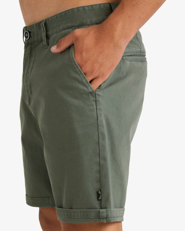 Washed Twill Short - Fern