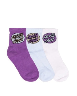 Oval Dot Mid 3PK Socks - Teen