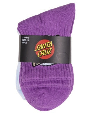 Oval Dot Mid 3PK Socks - Teen