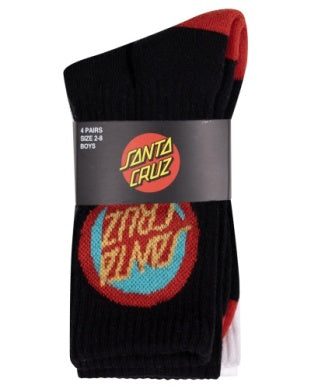 Bold Shadow Dot 4 PK Crew Socks - Teen