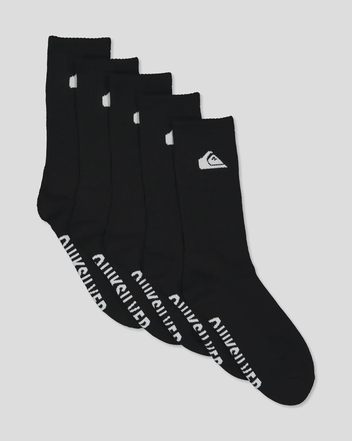 5 Pack Crew Sock - Black