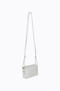 Xena Woven Bag - White/Gold