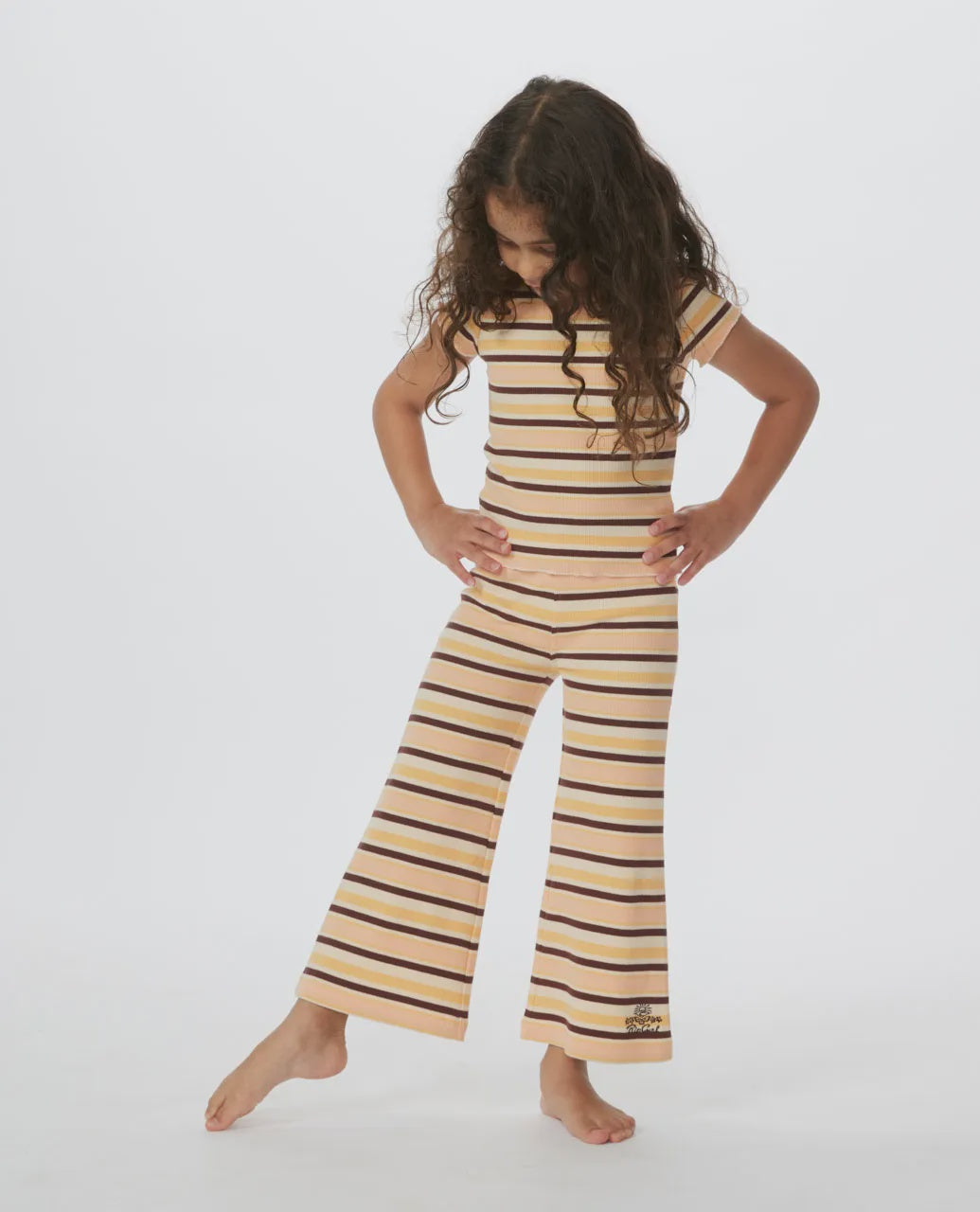 Crystal  Stripe Bell Pant - Girls