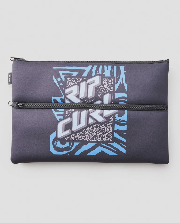 X Large Pencil Case - Black/Blue