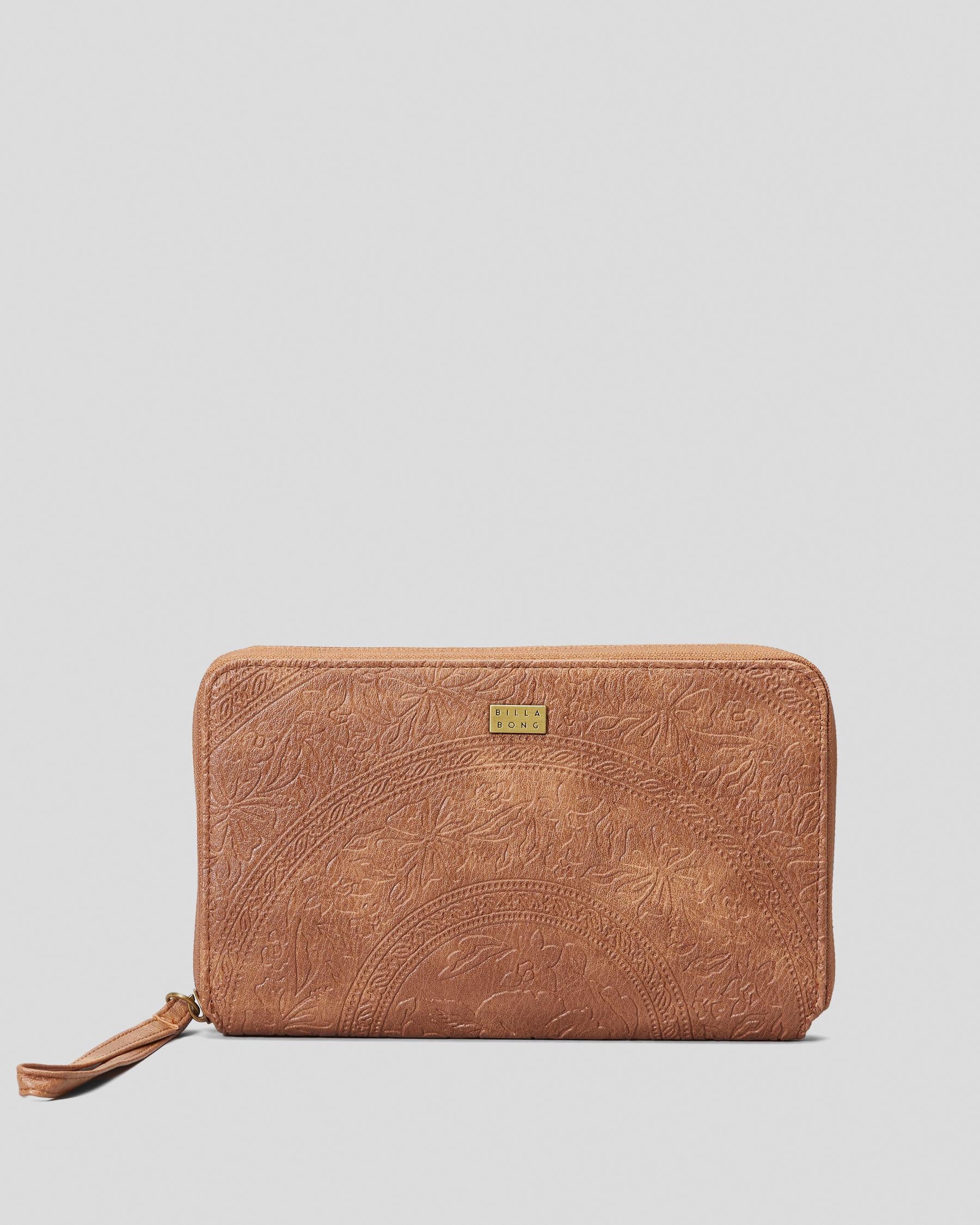Hibiscus Travel Wallet - Tan