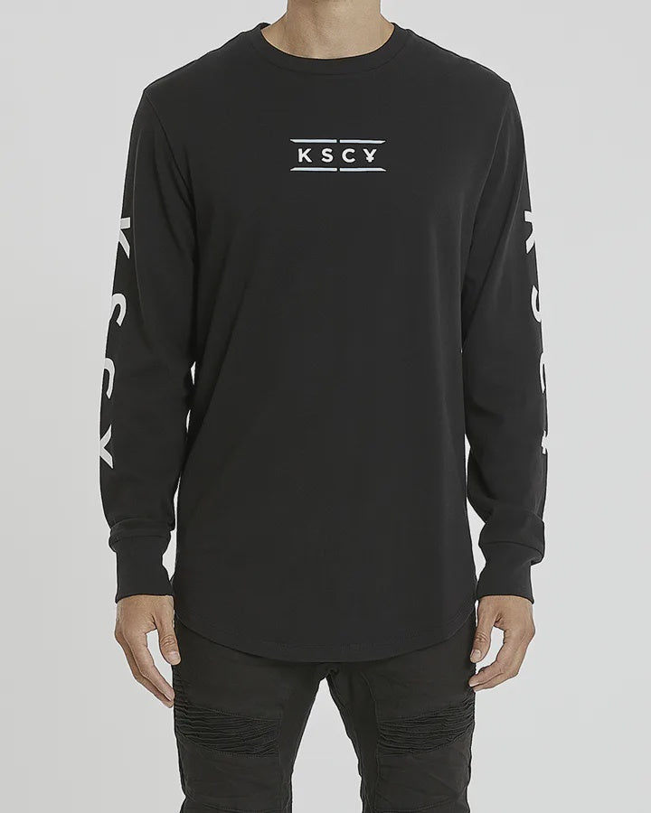 Transparency Heavy Dual Curved L/S Tee