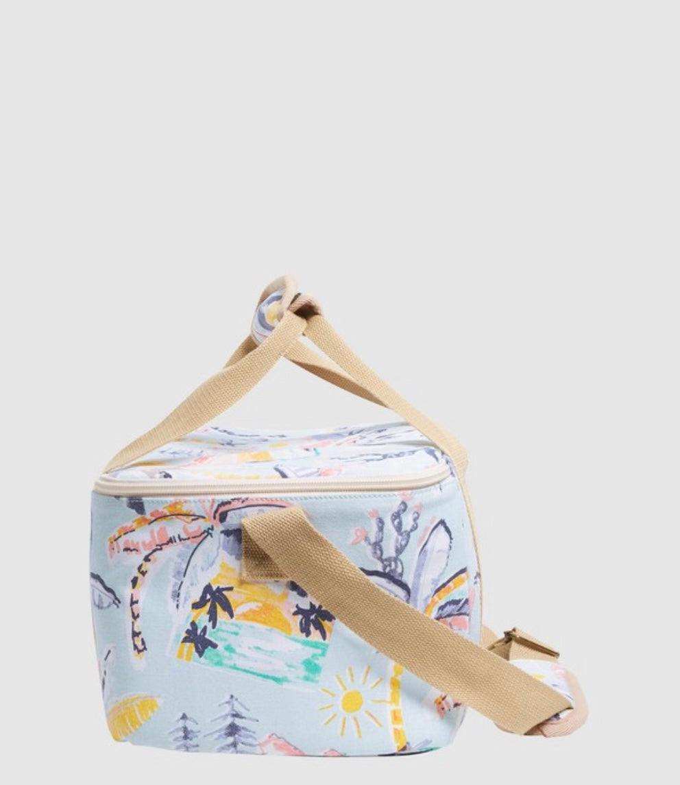 Blue Palm Cooler Bag